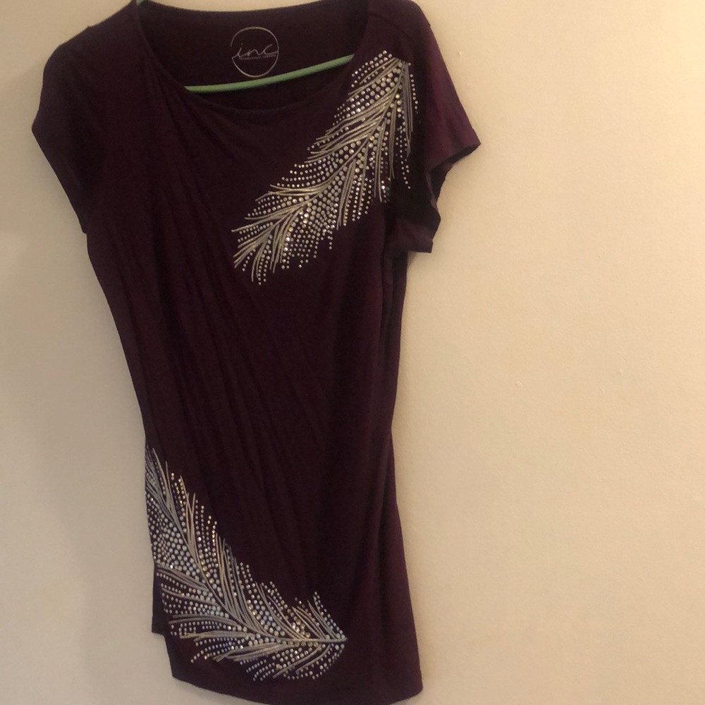 Plum and Silver Sequins Inc. Shirt